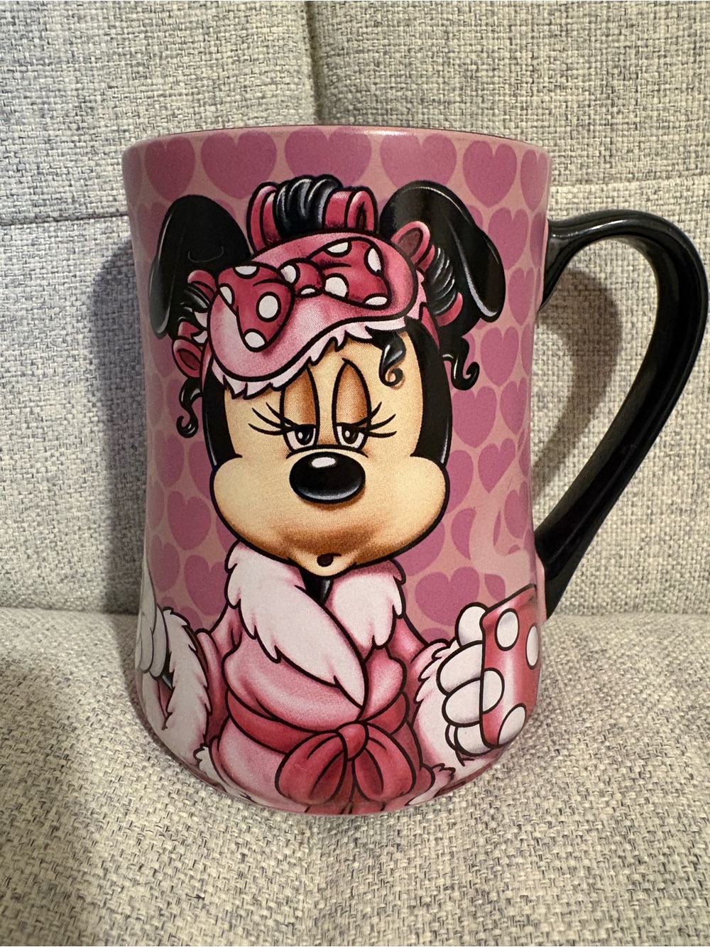 Disney Parks Authentic Minnie Mouse “Mornings Aren't Pretty” 16oz ceramic mug